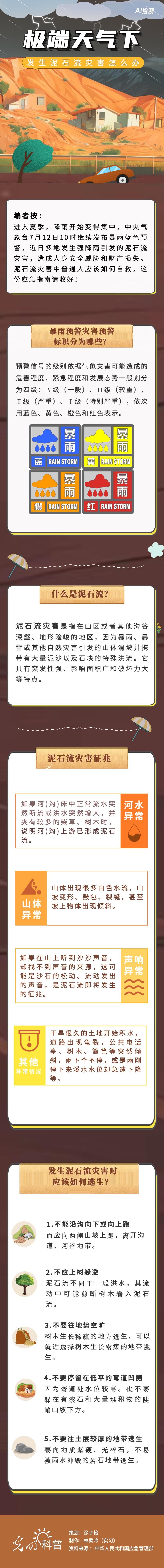 應(yīng)急科普｜極端天氣下，發(fā)生泥石流災(zāi)害怎么辦？